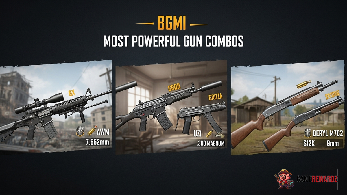 BGMI Most Powerful Gun Combos